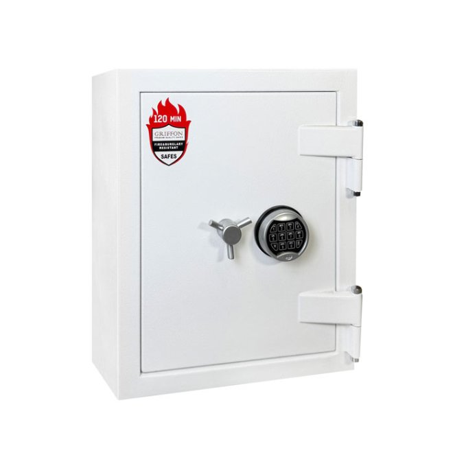 Сейф вогнезломостійкий Griffon F120CL I.63.ET White фото 1 Сейф вогнезломостійкий Griffon F120CL I.63.ET White фото 1