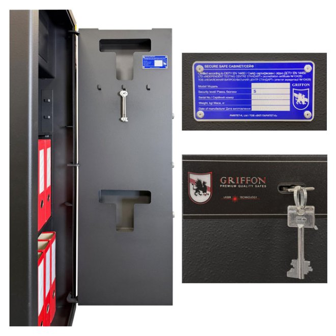 Сейф офісний Griffon M.120.К BLACK фото 4 Сейф офісний Griffon M.120.К BLACK фото 4
