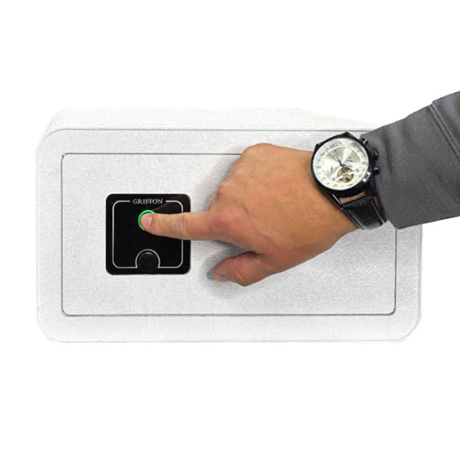 Furniture safe MSR.20.FP WHITE with biometric lock photo 1