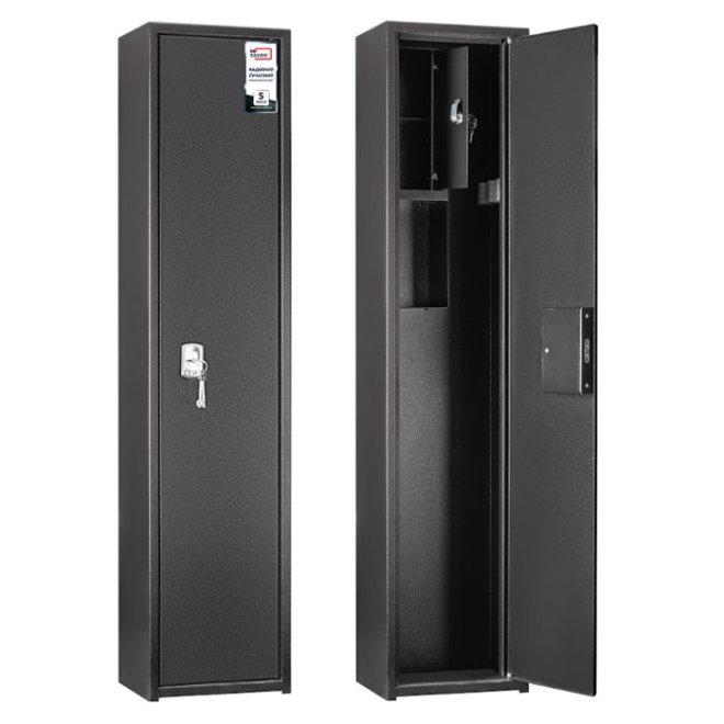 Сейф для зброї GunSafe ШОЕ-1250 чорний фото 1 Сейф для зброї GunSafe ШОЕ-1250 чорний фото 1