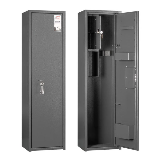 Сейф для зброї GunSafe ШОС-1100 антрацитово-сірий фото 1 Сейф для зброї GunSafe ШОС-1100 антрацитово-сірий фото 1