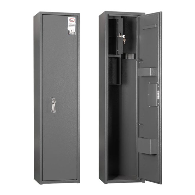 Сейф для зброї GunSafe ШОС-1250 антрацитово-сірий фото 1 Сейф для зброї GunSafe ШОС-1250 антрацитово-сірий фото 1